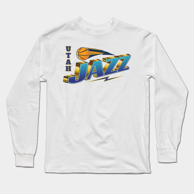 Utah Jazz Basketball Team Long Sleeve T-Shirt by antarte